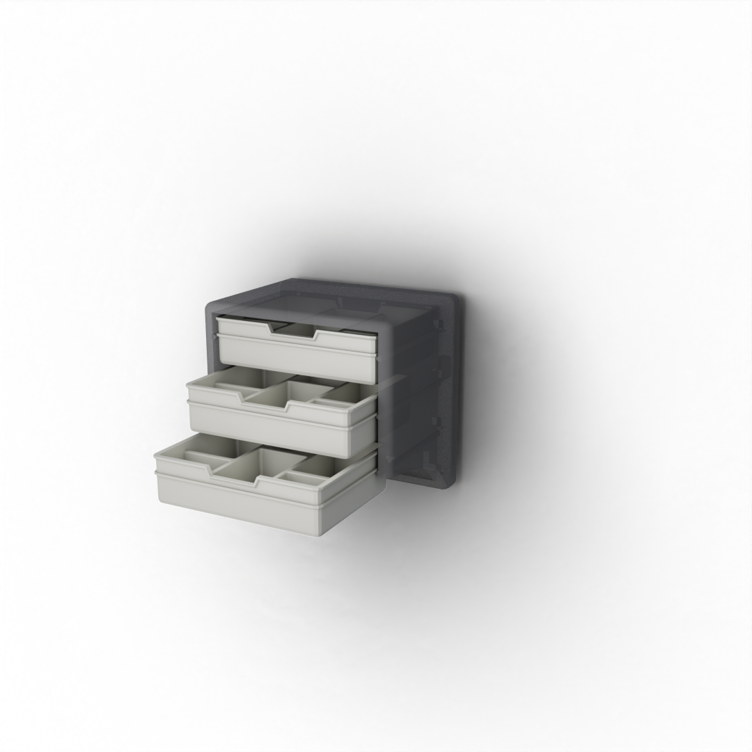 Flat Drawer with 6 Pockets