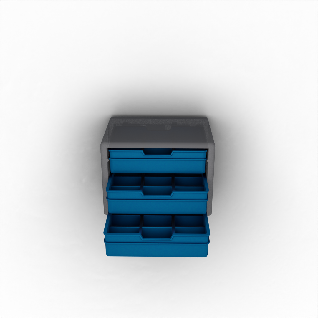 Flat Drawer with 9 Pockets