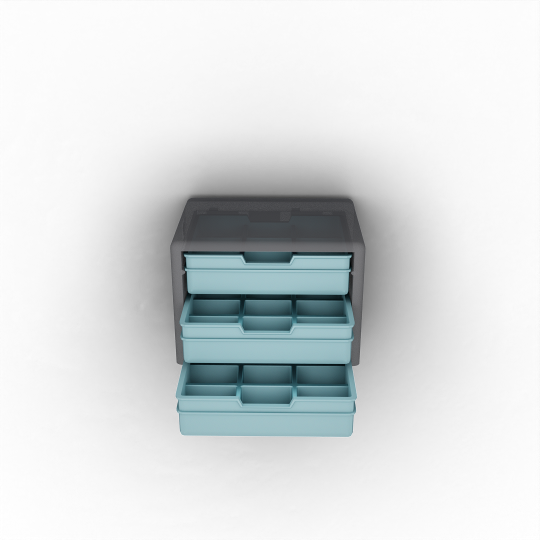 Flat Drawer with 9 Pockets